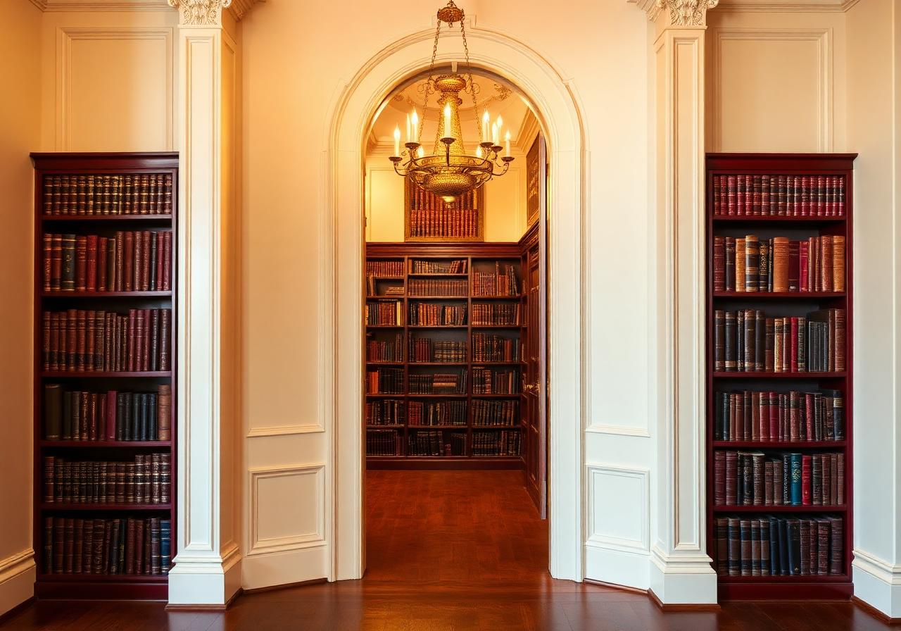 An elegant library entrance welcoming new members